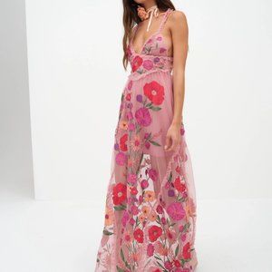 For Love and Lemons Kaylee Maxi Dress, Size XS